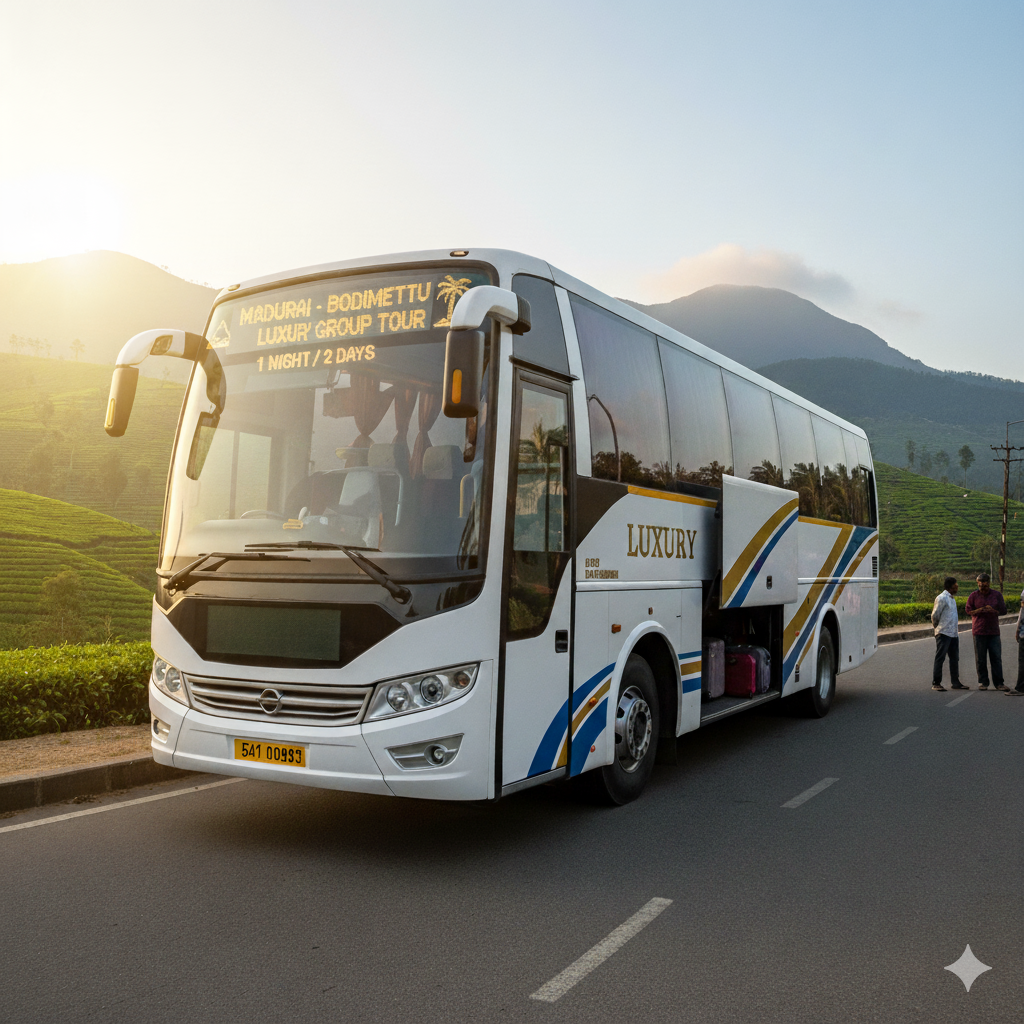 2 Nights 3 Days Theni to Alleppey & Vagamon Tour Package Luxury Bus Tour 