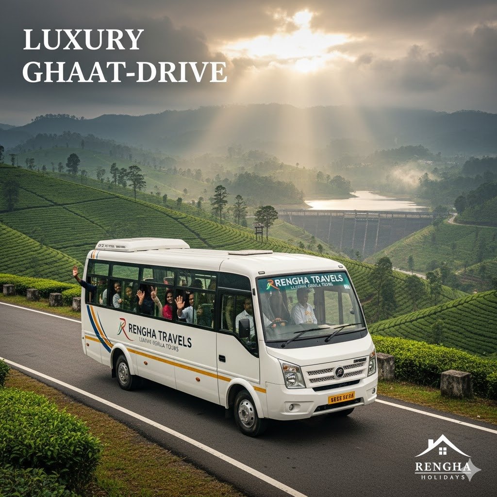 2 Nights / 3 Days Theni to Varkala Tour Package Luxury 2+2 40-Seater Bus Tour 